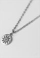 SUN CHAIN NECKLACE FOR MEN SILVER YOGA PENDANT GIFT FOR HIM