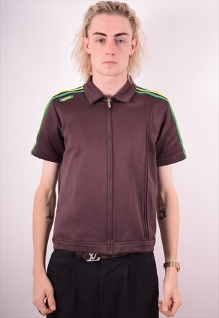 ADIDAS MENS VINTAGE TRACKSUIT TOP JACKET SMALL 90S