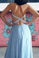 Vintage Revival Blue Tulle Maxi Dress