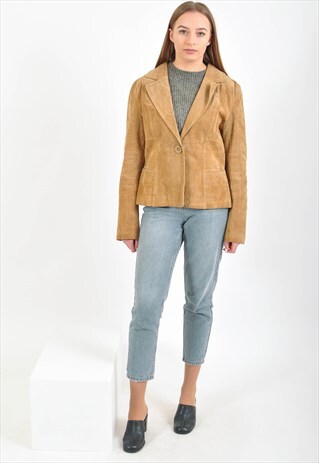 VINTAGE 90'S SUEDE LEATHER BLAZER JACKET
