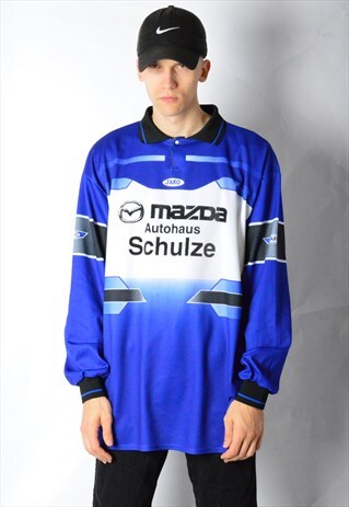 VINTAGE 90S BLUE SPORTS JERSEY SHIRT