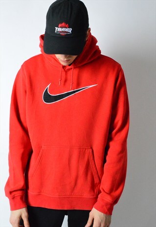VINTAGE 90S RED NIKE SPORTS HOODIE