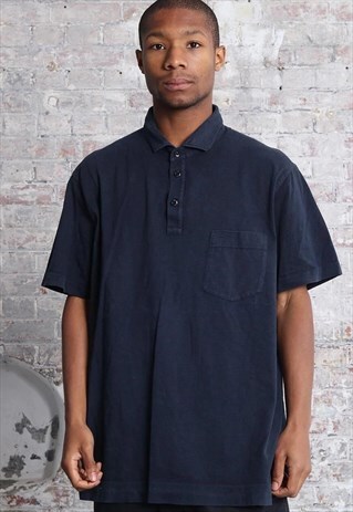 VINTAGE STONE ISLAND POLO SHIRT NAVY BLUE