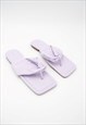 FAUX LEATHER FLIP FLOP IN LILAC