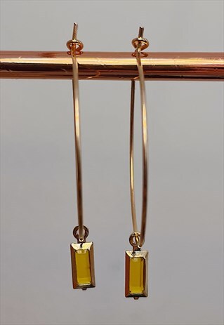 GOLDEN JEWEL HOOPS