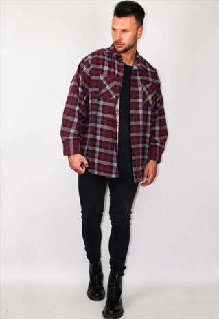 VINTAGE PLAID FLANNEL SHIRT