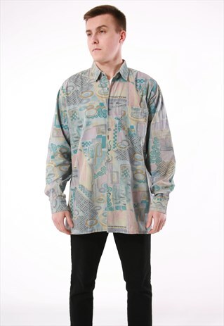 90S VINTAGE BREMO MENS OLDSCHOOL COTTON SHIRT 13914