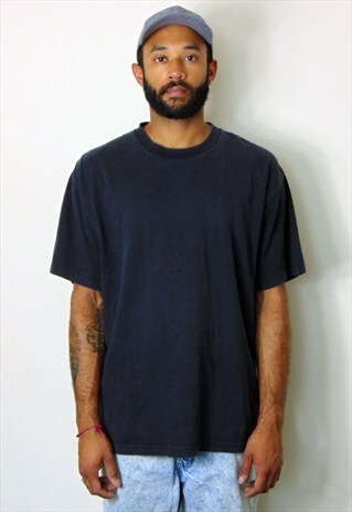 90S CLASSIC SPORTSWEAR FADED BLACK SHORT SLEEVE TEE LARGE
