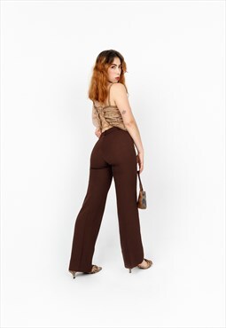 Vintage 90s Shimmery Iredescent Brown Trousers