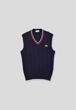 Vintage 90s Chemise Lacoste Chunky Cable-Knit Sweater Vest