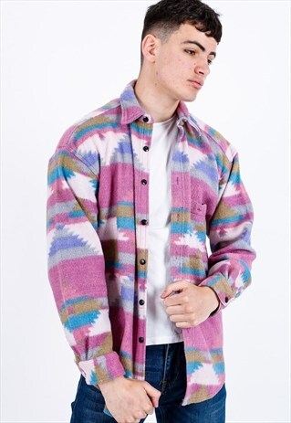 VINTAGE PATTERNED FLEECE JACKET J958