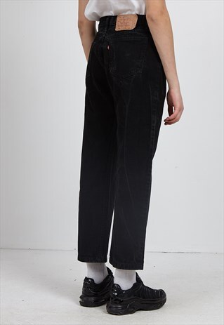 VINTAGE BLACK LEVI'S 501 FIT STRAIGHT FIT DENIM JEANS