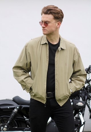 NAUTICA USA BEIGE-SLATE HARRINGTON JACKET