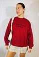 VINTAGE SIZE XL THE SWEATER SHOP SWEATSHIRT IN RED