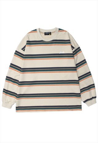 STREET TREND STRIPED LOOSE SWEATSHIRT