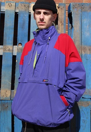 VINTAGE PURPLE COURMAYEUR SMOCK BERGHAUS JACKET