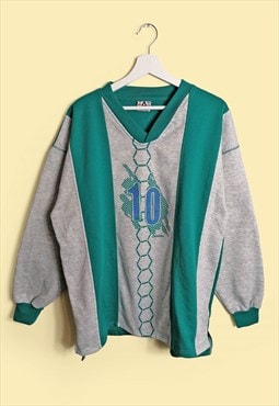 80's 90's ACTIVE Unisex Sweatshirt Football Print 