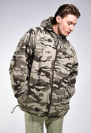 VINTAGE EARLY 2000S SCHOTT REVERSIBLE CAMO JACKET