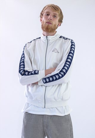 RARE VINTAGE MENS KAPPA TRACK TOP SUIT STRIPES LOGO JACKET
