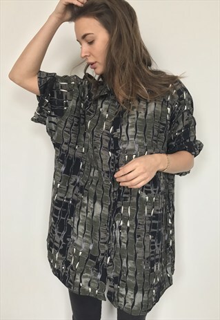 PATTERNED OVERSIZED RETRO VINTAGE UNISEX FESTIVAL SHIRT