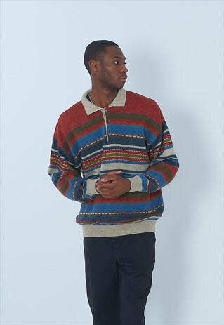 VINTAGE DHAGA KNITTED JUMPER