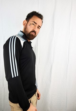 VINTAGE 1/4 ZIP ADIDAS LONG SLEEVES TOP