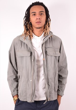 CHAMPION MENS VINTAGE JACKET SMALL GREY 90S