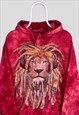 Vintage Rainforest Cafe Tie Dye Hoodie Red Lion Graphic