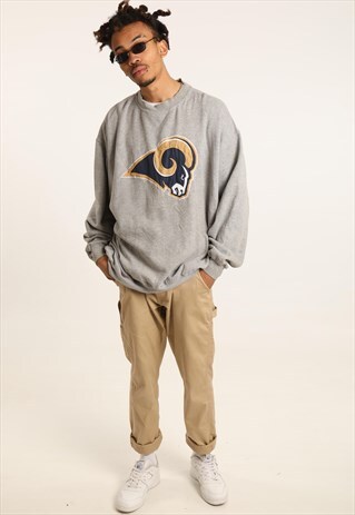 VINTAGE NFL RAMS EMBROIDERED SWEATSHIRT