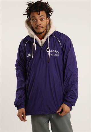VINTAGE ADIDAS EMBROIDERED COLLEGE LIGHTWEIGHT JACKET