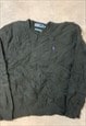 POLO RALPH LAUREN KNITTED JUMPER EMBROIDERED LOGO SWEATER