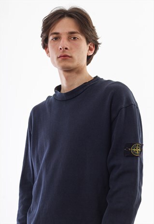 VINTAGE STONE ISLAND CREW NECK 90S NAVY BLUE