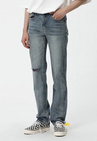 KALODIS VINTAGE STREET STRAIGHT-LEG WASHED JEANS
