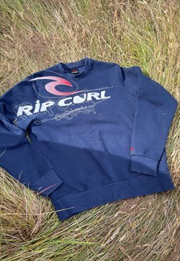 Vintage Rare Rip Curl 90s Embroidered Sweatshirt