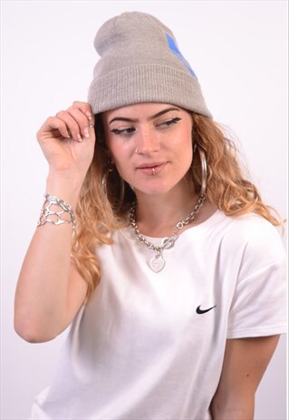 VINTAGE ADIDAS BEANIE HAT GREY