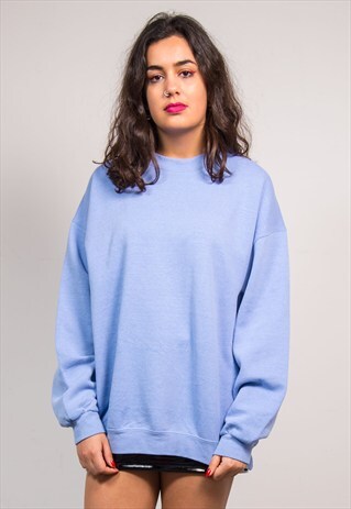 90'S VINTAGE PASTEL LILAC BASIC SWEATSHIRT