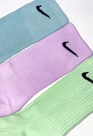 Nike Socks Multi Pastel Packs Unisex Full Crew (PACK OF 3) | Mr Dye ...