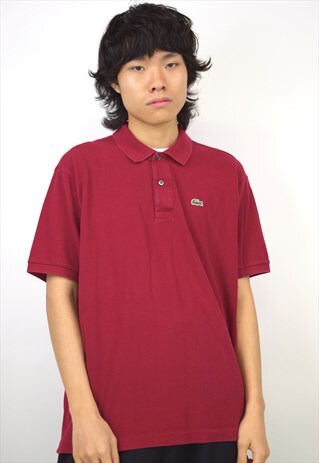 VINTAGE 90S LACOSTE MAROON POLO SHIRT