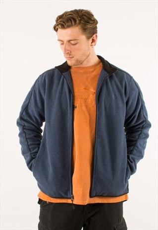 VINTAGE BLUE TIMBERLAND FULL ZIP FLEECE