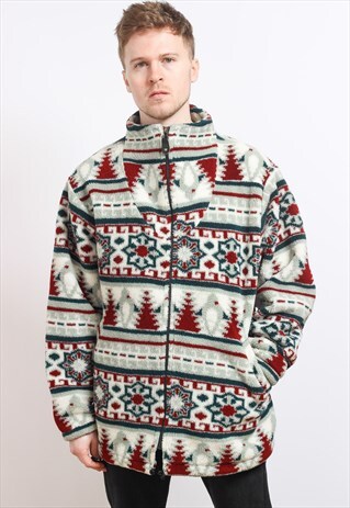 VINTAGE AZTEC FLEECE JACKET