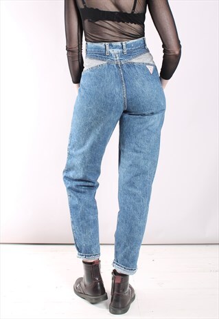 VINTAGE 90S GUESS HIGH WAISTED TAPERED MOM JEANS