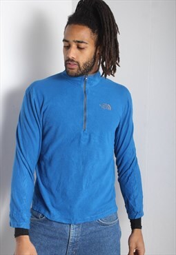 Vintage The North Face 1/4 Zip Sweatshirt Blue