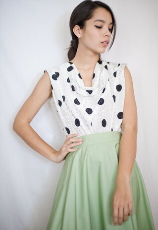 HAND-MADE LIME GREEN 50'S SKIRT