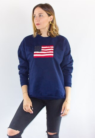 VINTAGE USA FLAG SWEATSHIRT