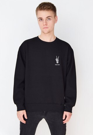 BLACK PEACE OUT SWEATSHIRT