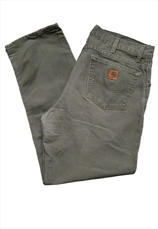 Carhartt Made In USA Carpenter Trousers Green Size W36 L30