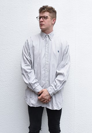 RALPH LAUREN BEIGE FLANNEL SHIRT SIZE XL