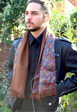 VINTAGE 70S MOD PAISLEY SCARF - SAMMY - INDIE - GENTS