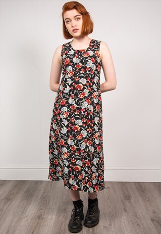 VINTAGE 90'S FLORAL MIDI DRESS