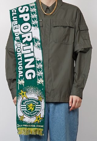 VINTAGE GREEN PORTUGAL FOOTBALL SCARF